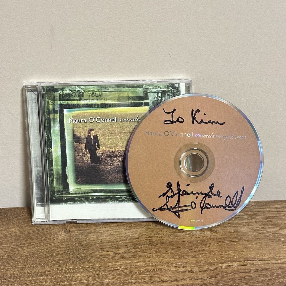 Maura‎ O'Connell Wandering Home CD (1997) Signed Autographed Irish Folk Country